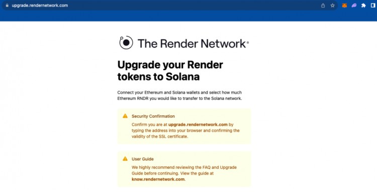 [加密指南针]Render 新代币RENDER的兑换方法和分配机制，Network迁至Solana