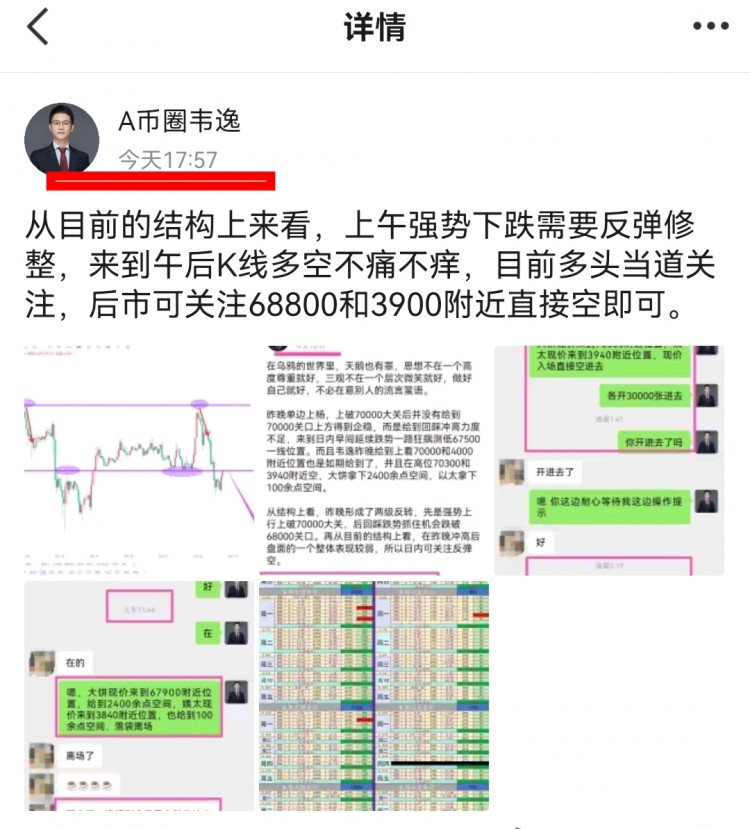 [韦逸说币]周二总结：空空空