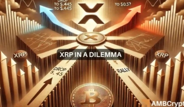 XRP 处于十字路口：跌至 0.445 美元或反弹至 0.445 美元或反弹