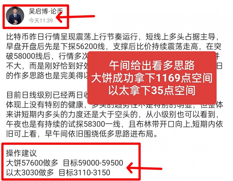 [吴启博—论币]以太成功突破3129一线，多单获利  实力无需多言 你还在观望